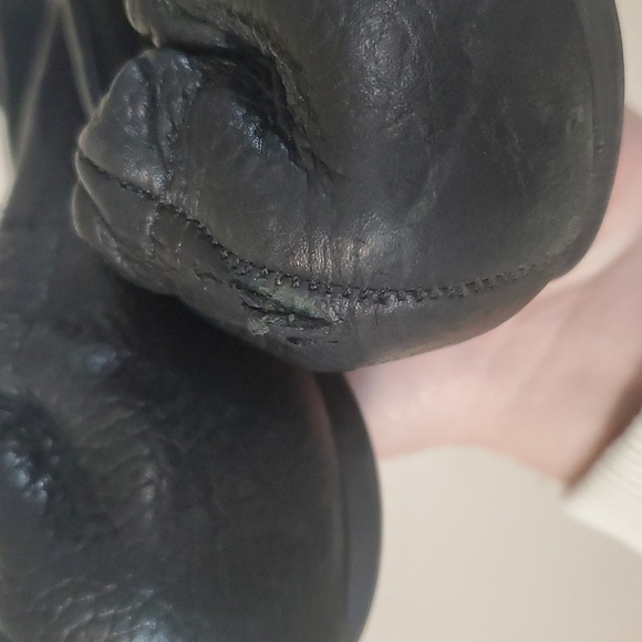 Tory Burch Black Leather Ballet Flats Size 8 Minimalist Preppy Office Attire - Picture 9 of 16